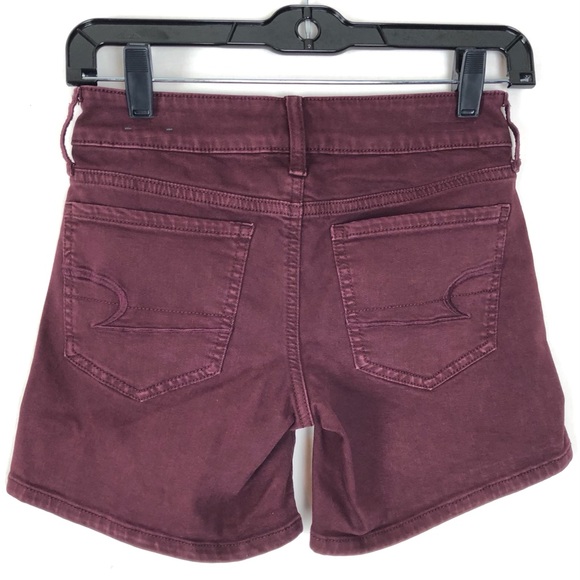 AEO twill x midi super stretch shorts Size 00 - Picture 3 of 6